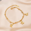 14K Gold Butterfly Bracelet