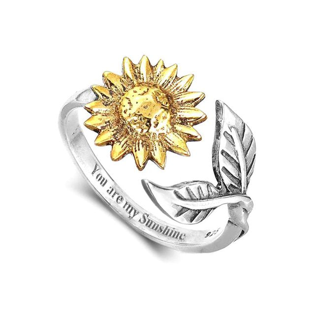 Adjustable Sunflower Ring