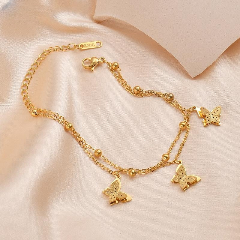 14K Gold Butterfly Bracelet
